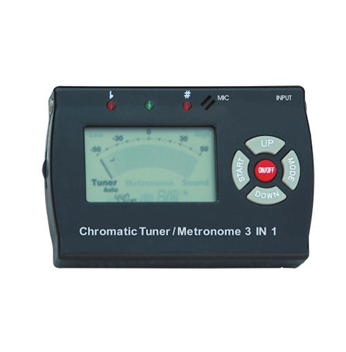 Metronome Digital, Tuner, Tone Generator, 3 in 1 (Black)