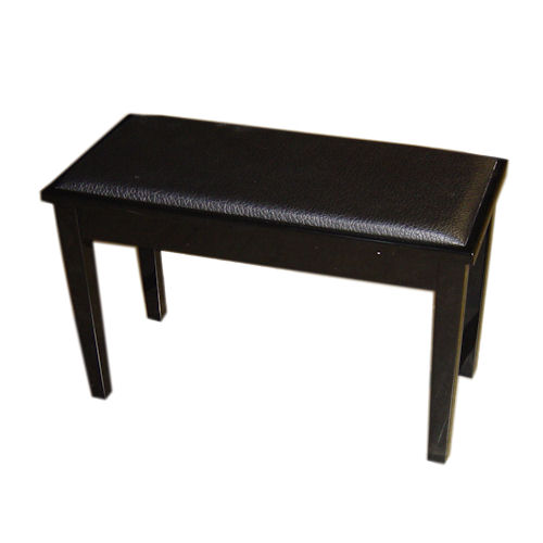 Piano Bench With Storage, Leather Padded Top (Black)