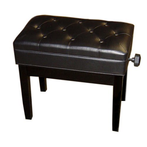 Adjustable Piano Bench, Deluxe (Polished Black)